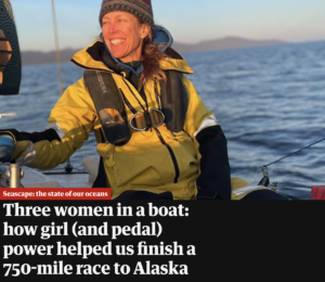 Brianna Randall sails in the Race to Alaska 2024 with team Sail Like A Mother - for The Guardian